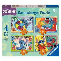puzzle 4 in a box stitch disney (ravensburger - 12004213)