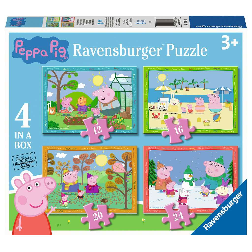 puzzle 4 in a box peppa pig (ravensburger - 12004104)