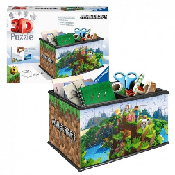 puzzle 3d minecraft storage box ( ravensburger - 11286 )