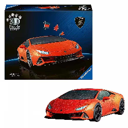 puzzle 3d 158 lamborghini huracan evo naranja (ravensburger - 12008052)