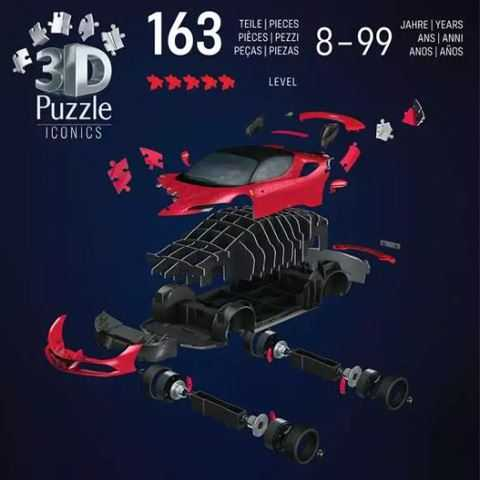 puzzle 3d 163 ferrari sf90 stradale (ravensburger - 12008041)
