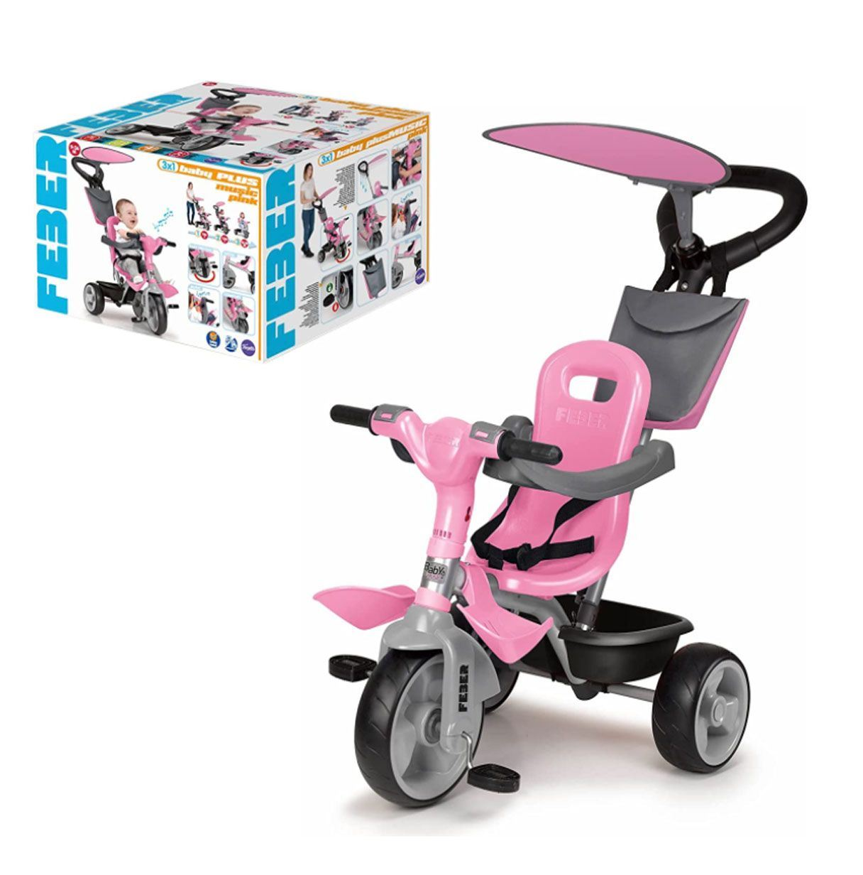 feber triciclo baby plus music rosa ( famosa - 800012132) feber triciclo baby plus music rosa ( famosa - 800012132)