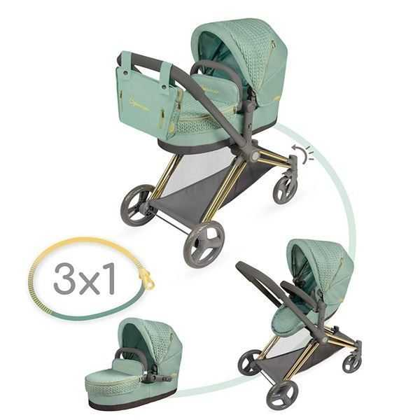 capriccio coche muÑecas plegable 3x1 50 cm (decuevas toys - 81773)