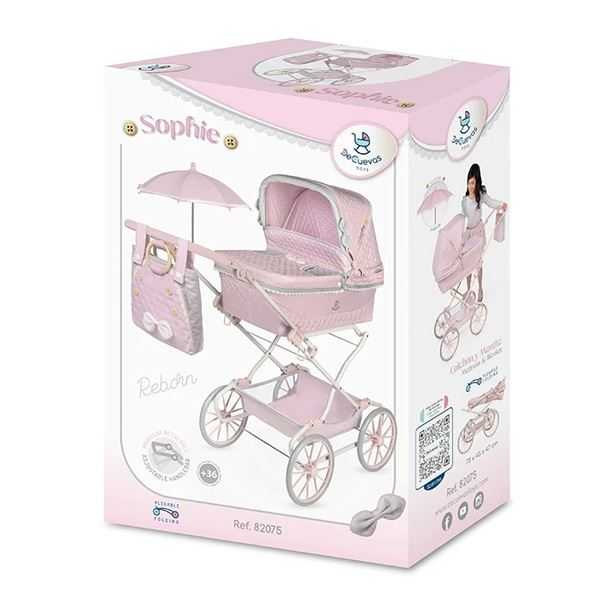 sophie coche reborn plegable sombrilla y bolso 55 cm (decuevas toys - 82075) sophie coche reborn plegable sombrilla y bolso 55 cm (decuevas toys - 82075)