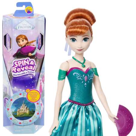 disney frozen muÑeca anna spin and reveal (mattel - jbg60)