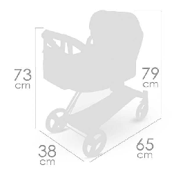 verona coche muÑecas 3x1 plegable 50 cm (decuevas toys - 81778)