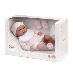 muÑeca con peso paula 42 cm jersey lana rosa (muñecas guca - 10280)