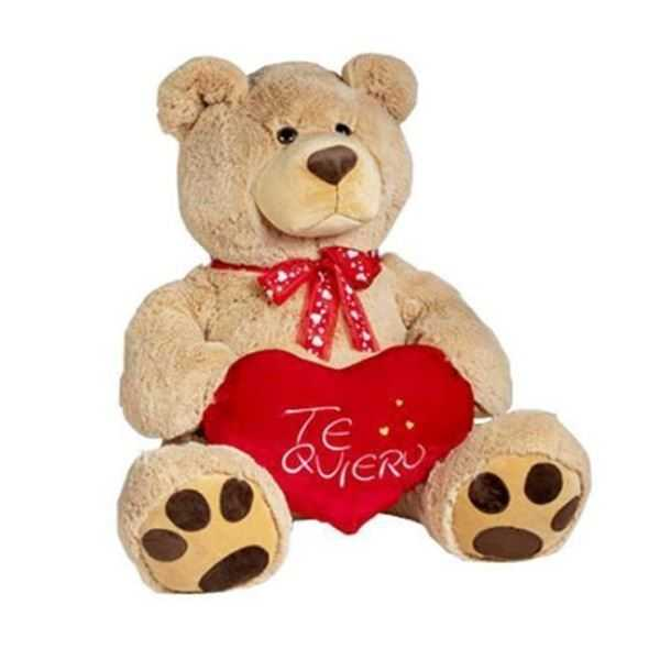peluche oso marron corazon te quiero 95 cm (artesania beatriz - 13132)