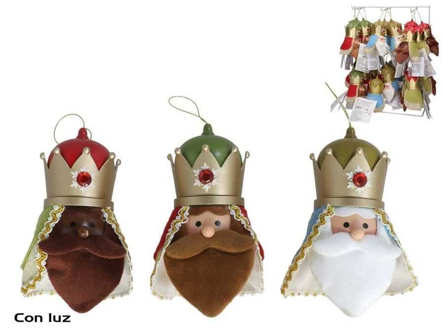 colgante rey mago 1 led 10x7x15cm surtidos(gerimport - 8445393335650)