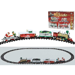caja tren navideÑo santas luz y sonido 64,5x42,5x1 (gerimport - 8445393280691)