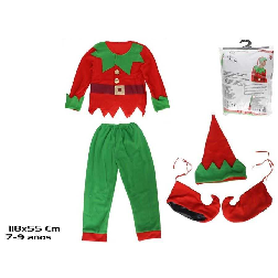 traje elfo infantil 4 piezas 118x55 cm (gerimport - 8445393261058