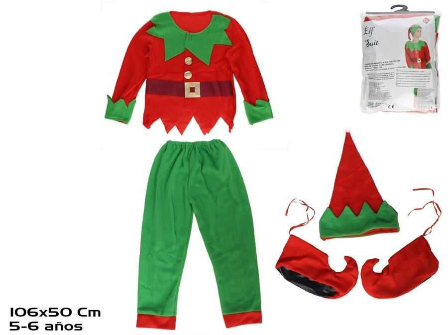 traje elfo infantil 4 piezas 106x50 cm (gerimport - 8445393261041) traje elfo infantil 4 piezas 106x50 cm (gerimport - 8445393261041)