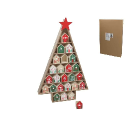 calendario adviento arbol con casitas 38,5x6x61 cm (gerimport - 8445393471747)