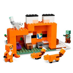 lego minecraft el refugio-zorro (lego - 21178)