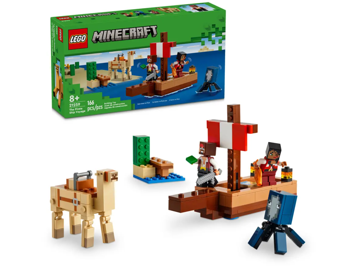 lego minecraft el viaje en el barco pirata ( lego - 21259)