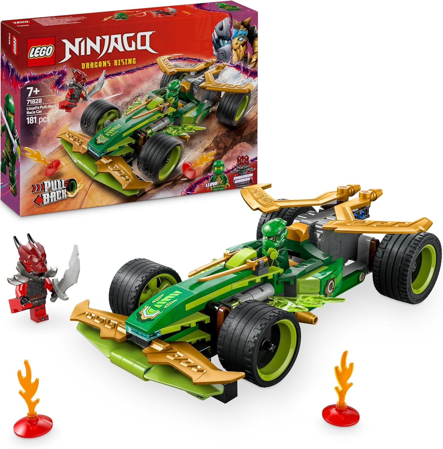 lego ninjago coche de carreras con motor de lloyd ( 71828)