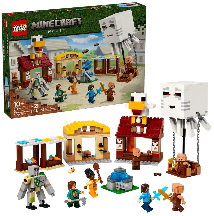 lego minecraft el ataque a la aldea del globo de g (lego - 21273)