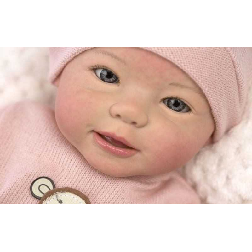 reborn sofia 46 cm pelele rosa de lana