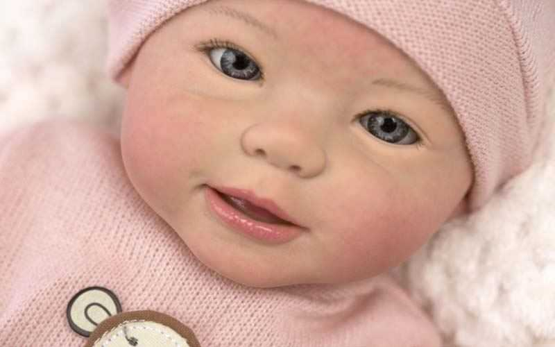 reborn sofia 46 cm pelele rosa de lana