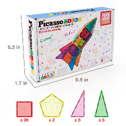 picasso tiles bloques magneticos 32 piezas (cefa - 02010)