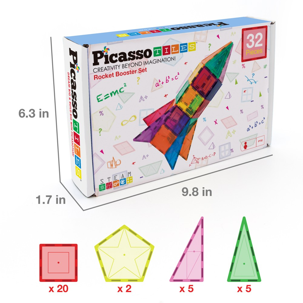 picasso tiles bloques magneticos 32 piezas (cefa - 02010)