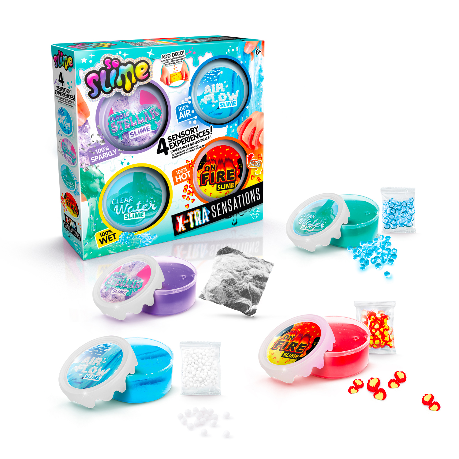 so slime slime x-tra sensations 4 pack ( canal toys - ssc308)