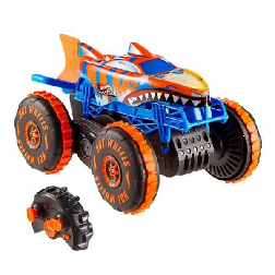 hot wheels monster trucks r/c tiger shark climber (mattel - jfr39)