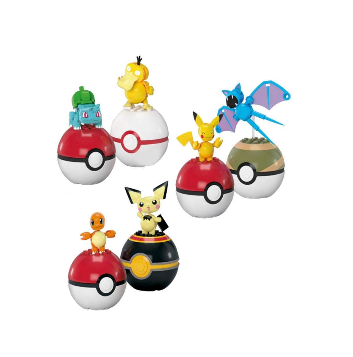mega construx pokemon pack 2 pokeballs (mattel - hxp11)