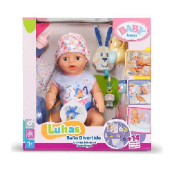 baby born lukas baÑo divertido 36 cm (mga - 840474)