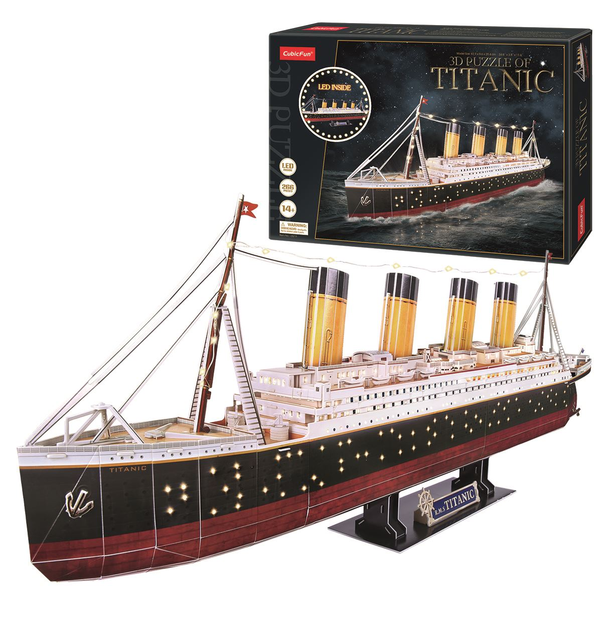 puzzle 3d led titanic (world brands - l521h