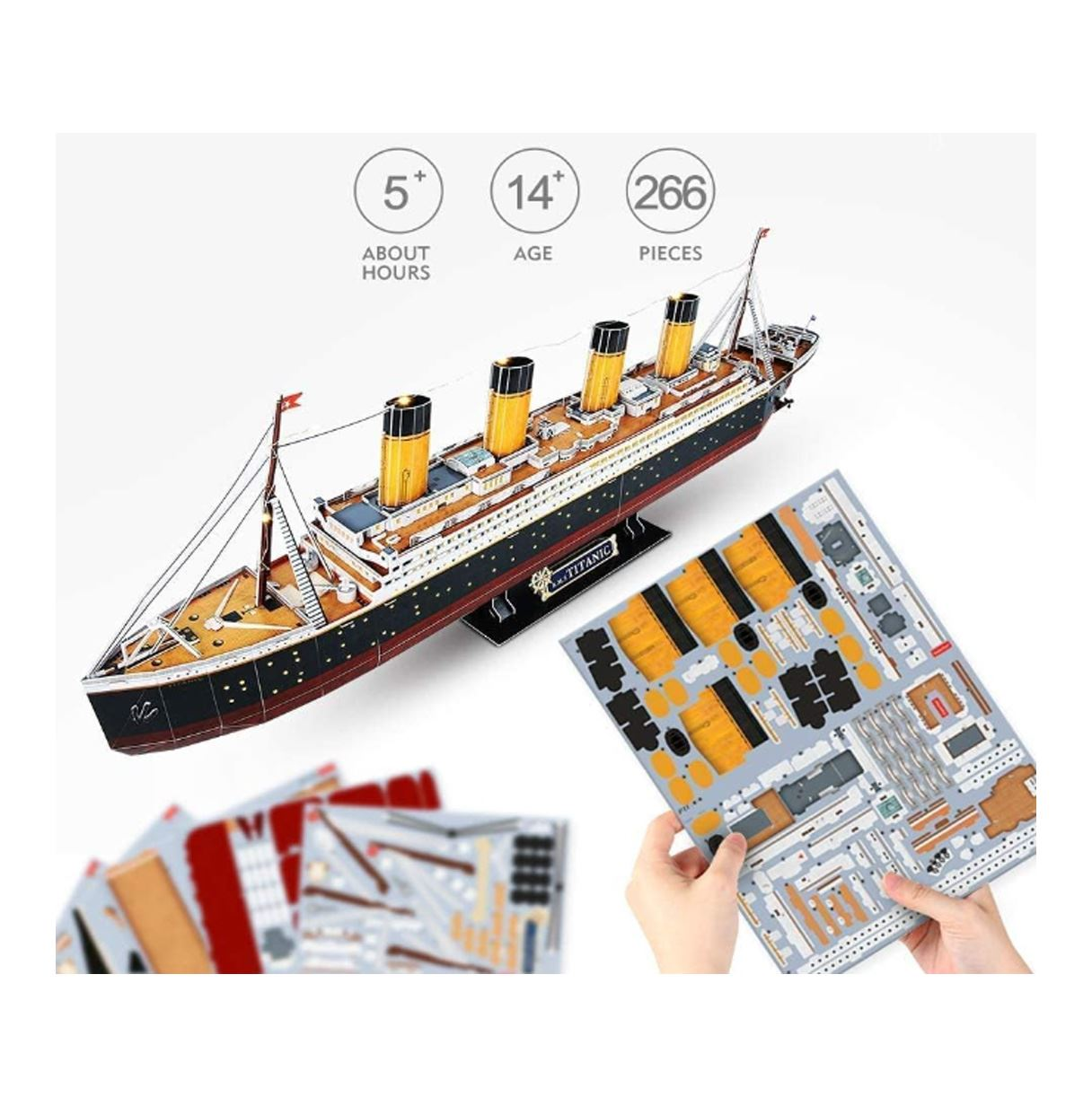 puzzle 3d led titanic (world brands - l521h