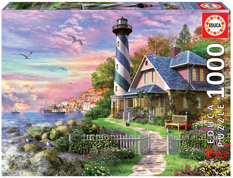 puzzle 1000 pzas faro en  rock bay (educa - 17740)