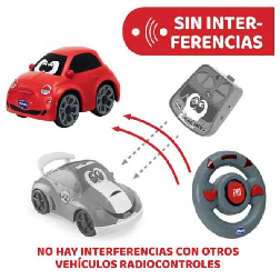 chicco fiat 500 red radio control (artsana - 11457)