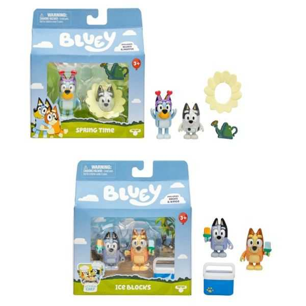 moose bluey pack 2 figuras lets play chef (moose toys - 18912)