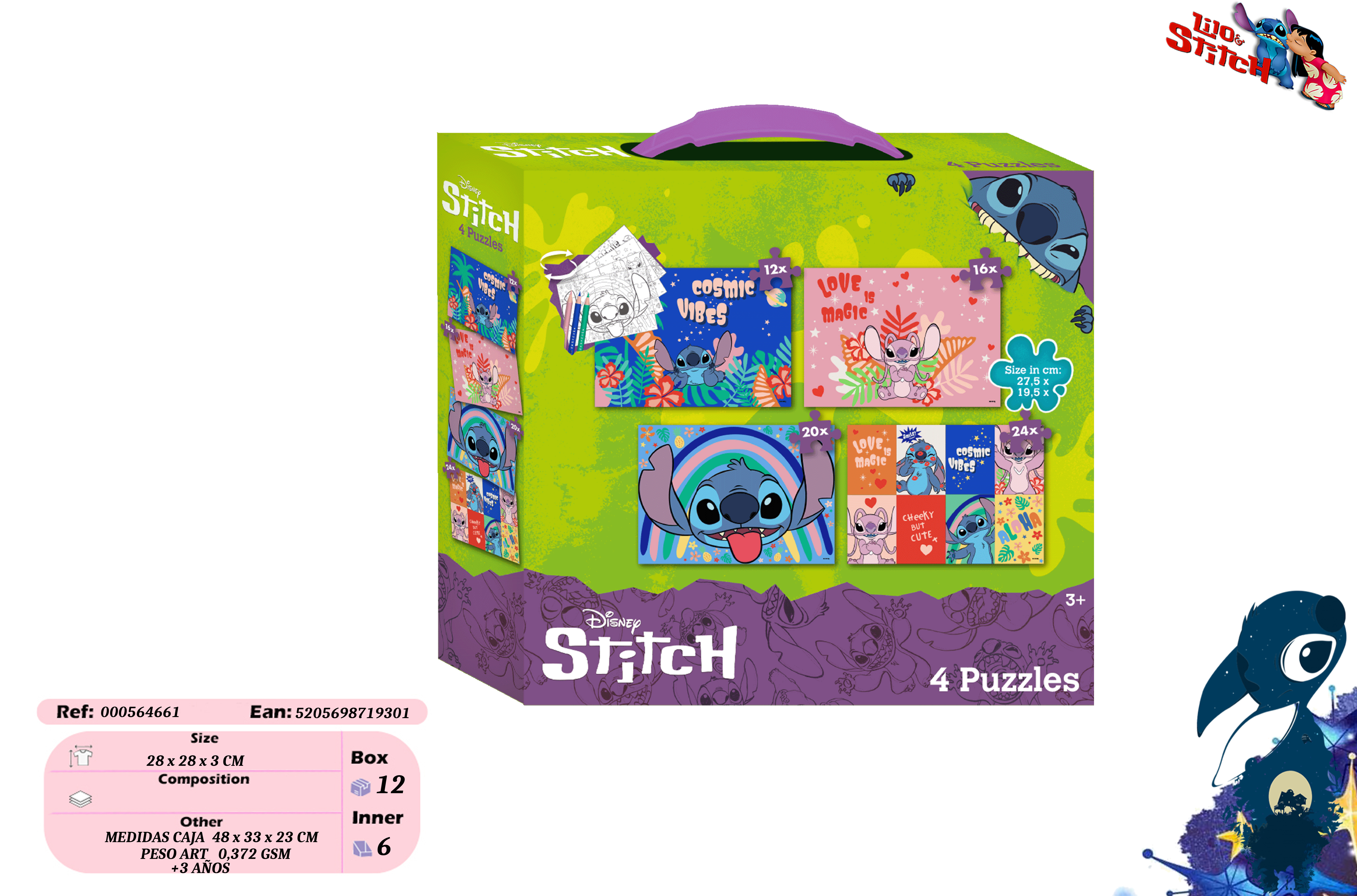 stitch set puzzles 4 modelos (new import - 000564661)