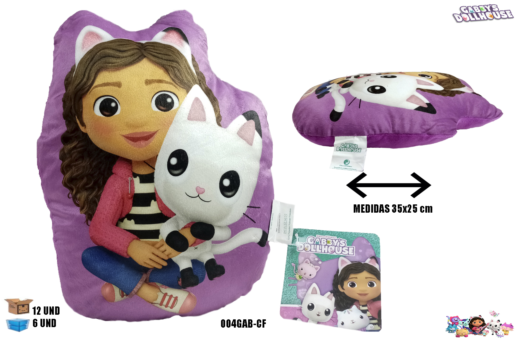 gabby´s dollhouse cojin 3d 35 cm (004gab-cf)