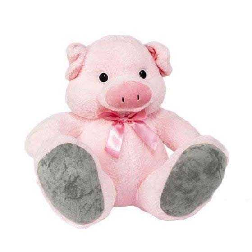 peluche cerdo sentado 45 cm (artesania beatriz - 13514)