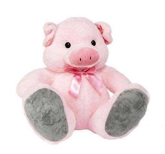 peluche cerdo sentado 45 cm (artesania beatriz - 13514)