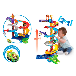 vtech torre supertornado tuttut bólidos circuito de garaje pistas para combinar diferentes recorridos espiral incluye el vehícul
