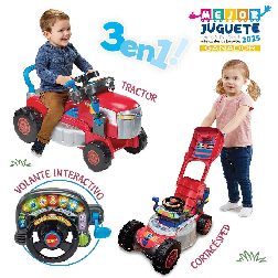 vtech convertible 3 en 1 tractor y cortacesped rojo (vtech - 576522)