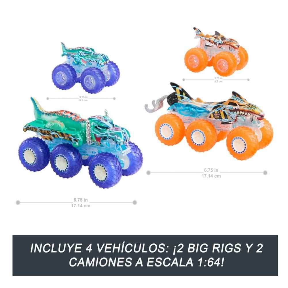 hot wheels monster truck multipack 4 vehiculos (mattel - hyj29)