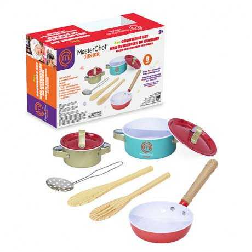 masterchef jr. set 8 accesorios de metal cocina (famosa - mte05000)