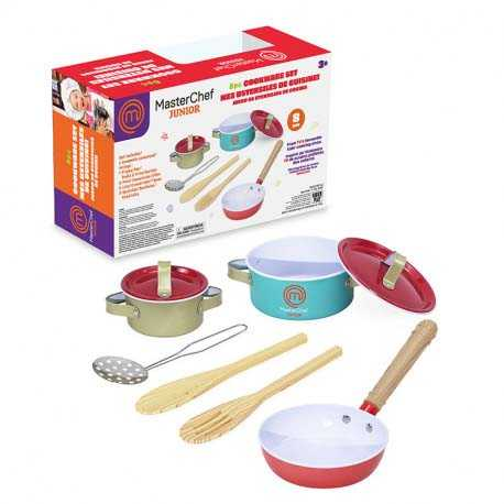 masterchef jr. set 8 accesorios de metal cocina (famosa - mte05000)
