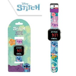 stitch tropical reloj led (kids licensing - las4197)