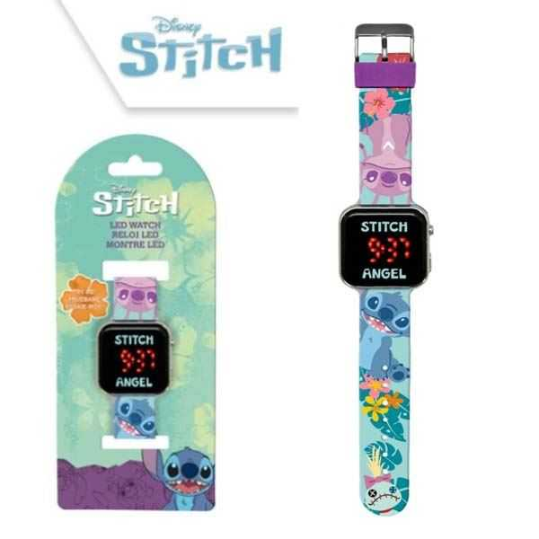 stitch tropical reloj led (kids licensing - las4197)