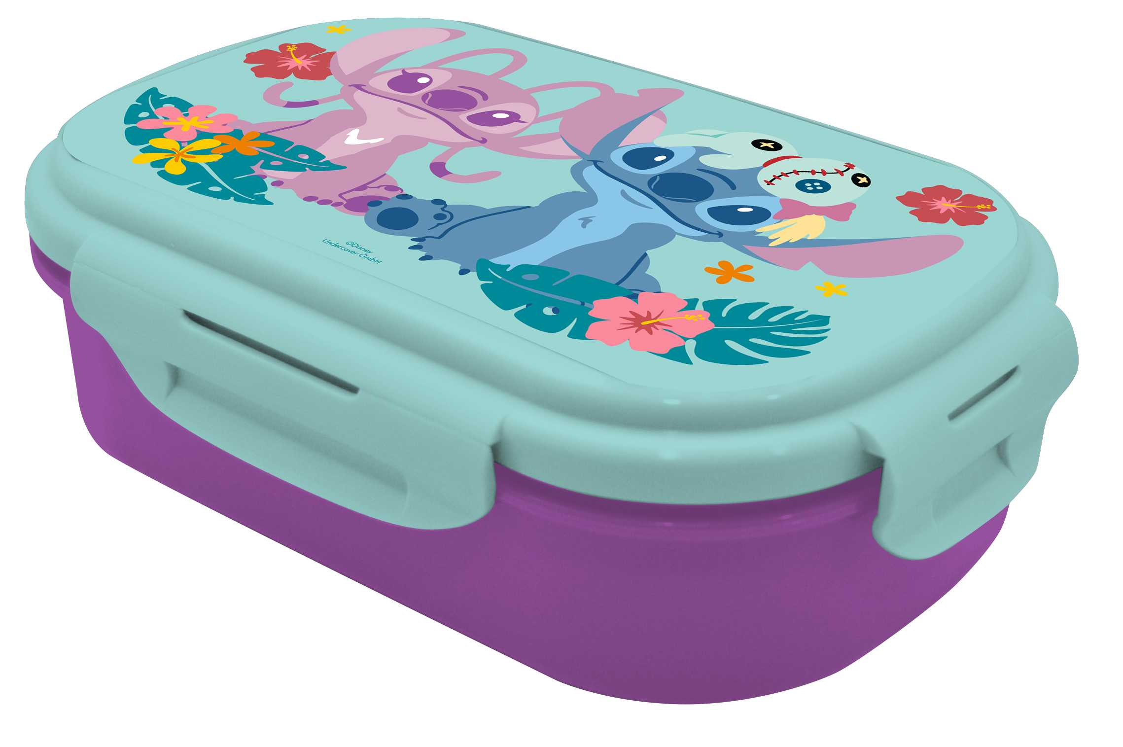 stitch sandwichera con cubierto (kids licensing - st00091)