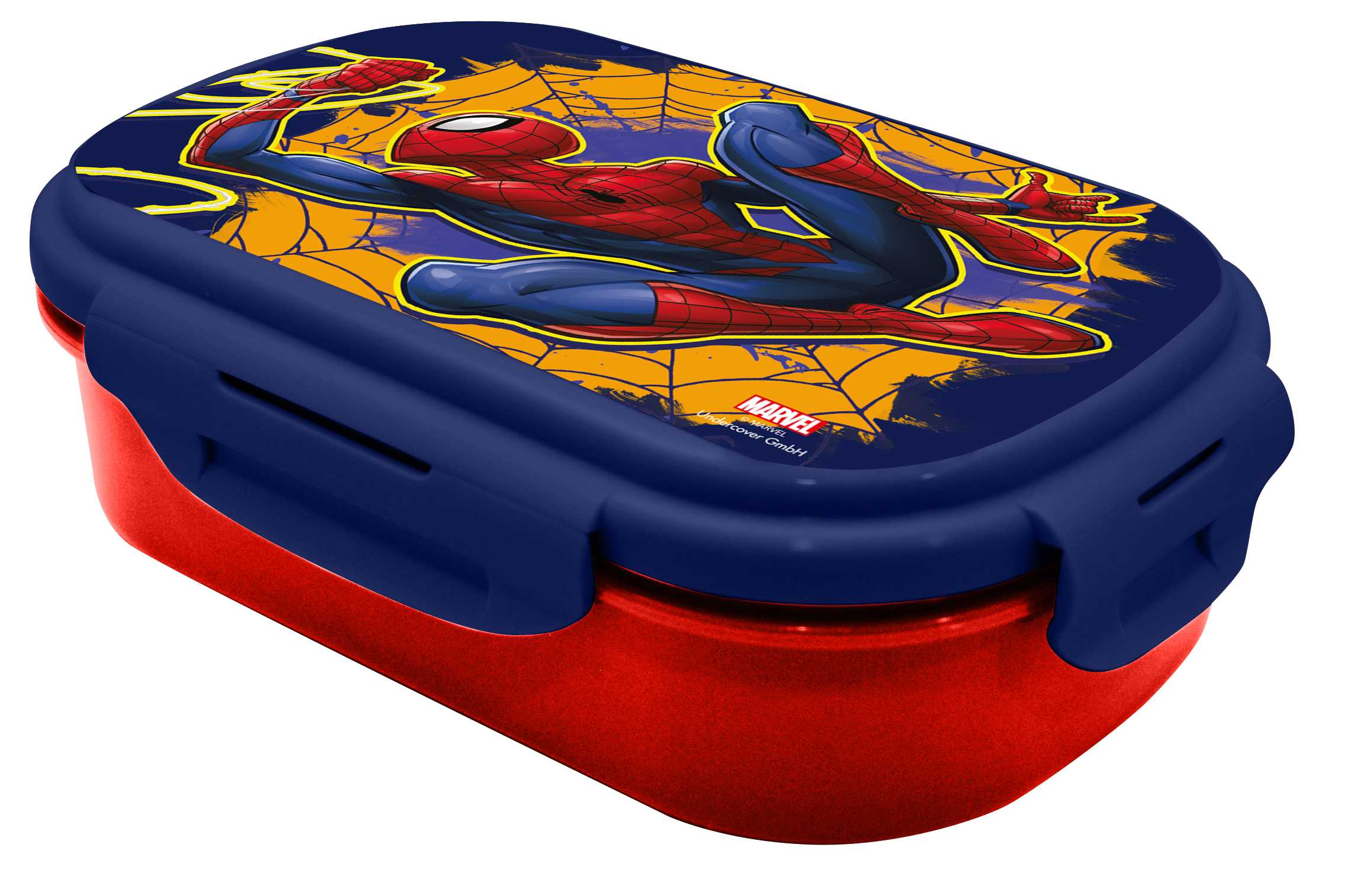 spiderman sandwichera con cubierto (kids licensing - sp50071)
