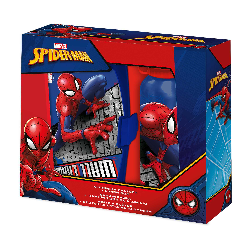 spiderman cantimplora aluminio+sandwichera ( kids licensing - sp50006)