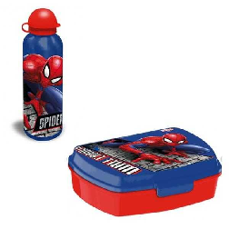 spiderman cantimplora aluminio+sandwichera ( kids licensing - sp50006)