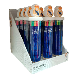 real madrid set lapices 12 colores (kids licensing -
